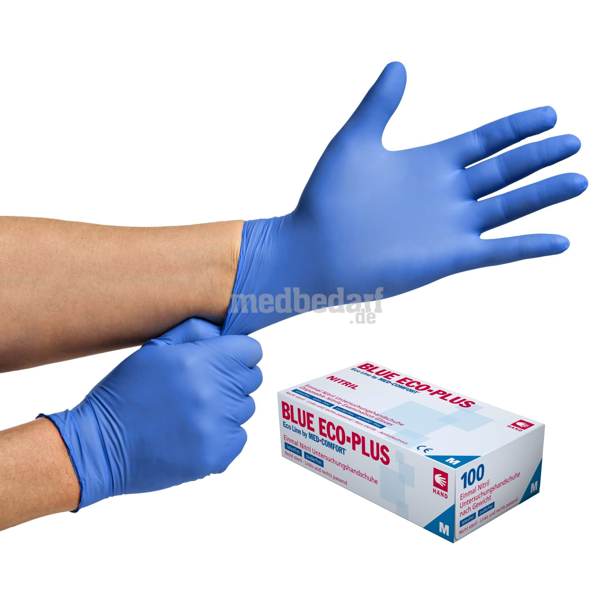 Nitril-Handschuh, BLUE ECO-PLUS, puderfrei, Gr. S