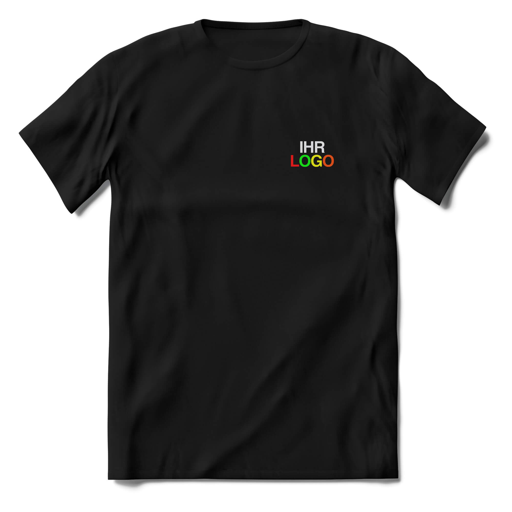T-Shirt, Regular Fit, mit Firmenlogo - Druck auf der Brust, schwarz, Gr. M