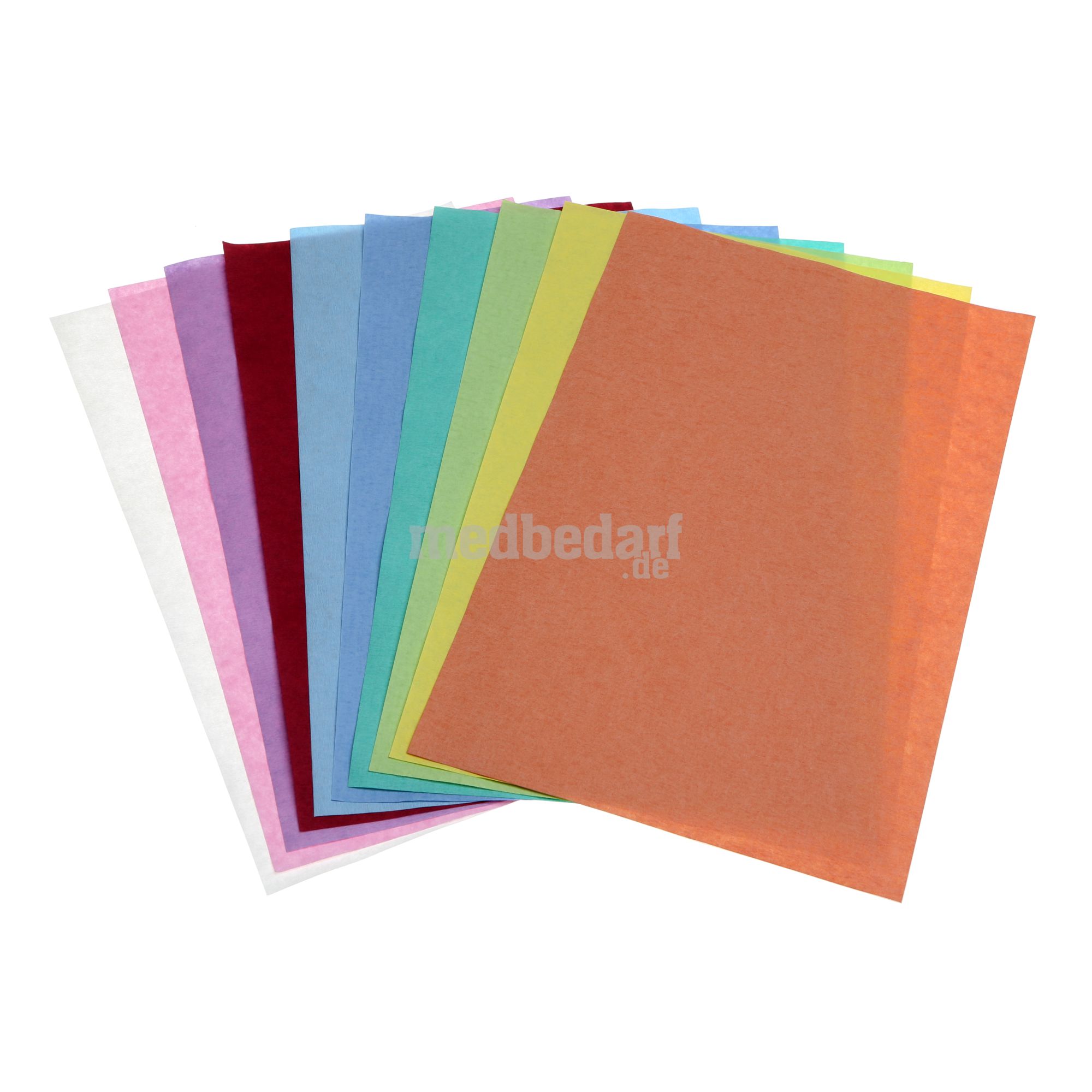 Tray-Filterpapier, 180x280 mm, 250 Stück, in 11 Farben